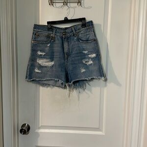 R13 denim shorts